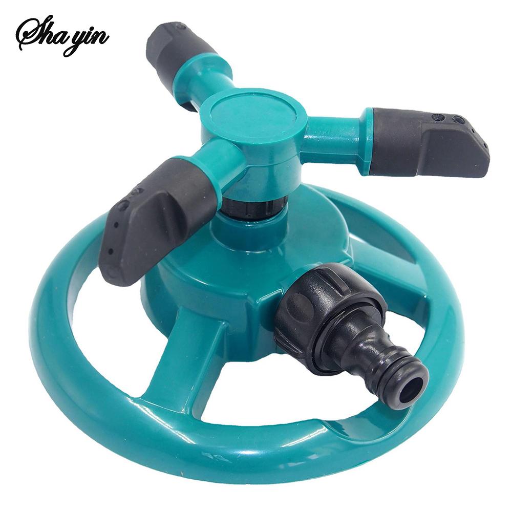 

1PC Automatic Rotating Small Three-Pronged Sprinkler For Garden Lawns - A Gardening Irrigation Tool For Sprinkling Water. зелений