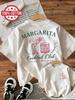 Fashion 100% Cotton Women's  "MARGARITA Roostertail Club" Short Sleeve Crew Neck T-Shirt Drink Design Clothes Shirt