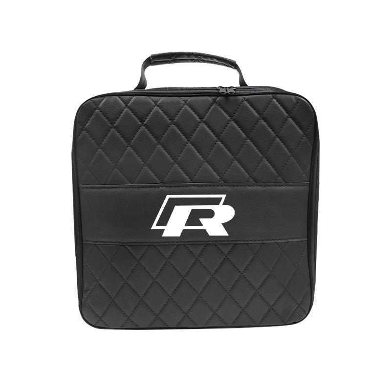 Car Charging Gun Leather Bag Storage Box Auto Accessories For VW GTI Polo Golf Passat Tiguan Arteon Touareg Taigo Jetta Hub Cap