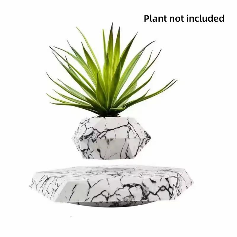 Levitating Air Bonsai Pot Rotation Flower Pot Planters Magnetic Levitation Suspension Floating Pot Potted Plant Home Desk Decor