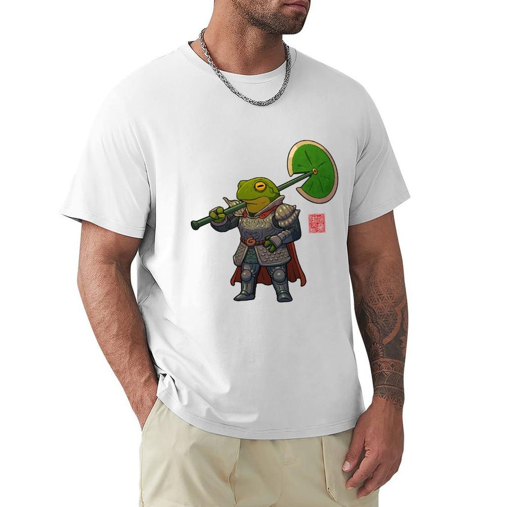 Frog Fighter Fantasy Armored Heavy Warrior TShirt plus size clothes summer clothes graphic t shirts men t shirts