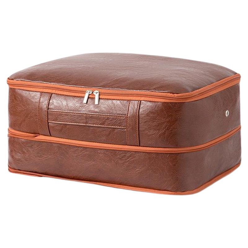 

Large Capacity Portable Storage Bag for Quilts and Jackets Medium 40x30x19cm коричневий