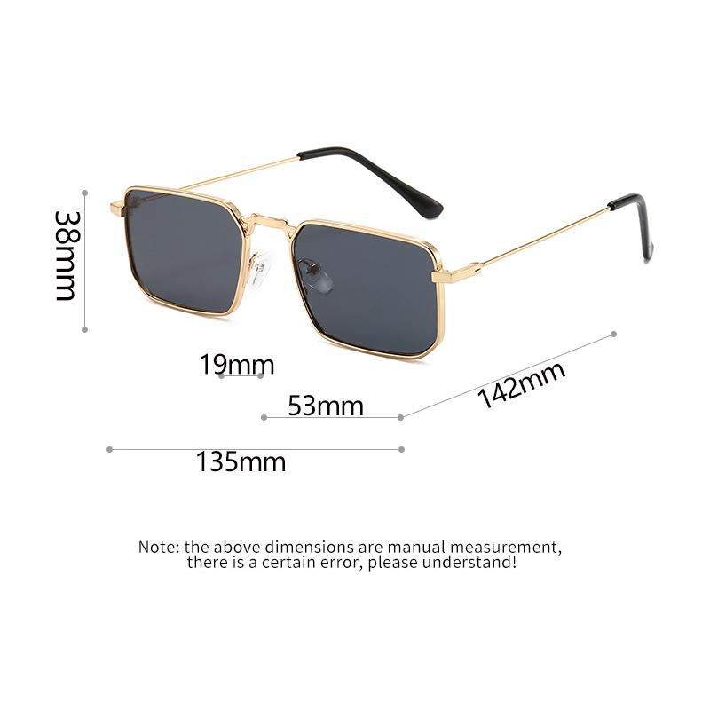 Xiaomi Women Retro Metal Square Sunglasses UV400 Slim Thin Metal Frame Fashion Shades for Travel Driving Street Daily Wear