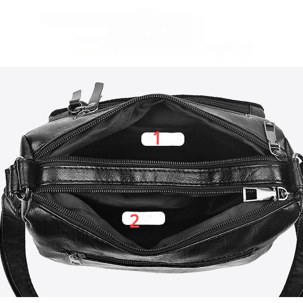 Modische Diamant-Schultertasche aus weichem Leder, kleine quadratische Tasche für Damen, 2024 neue mehrschichtige Mama-Tasche, lässige, vielseitige Umhängetasche