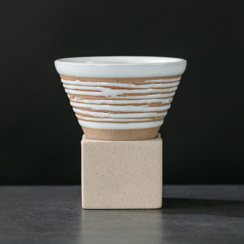 Retro Ceramic Coffee Mug Creative Pottery CoffeeTea Cup Japanese Latte Pull Flower Porcelain Home Art Decorative Cups