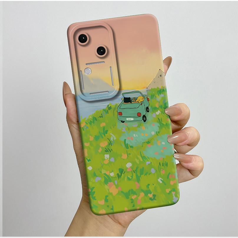 For Vivo V30 V2318 Casing Liquid Soft Silicone Aesthetic Luxury Cover Full Protective Shell For Vivo V 30 V30 Pro 5G Phone Case