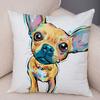 Style Cute Watercolor Pet Dog Pillow Case Decor Cartoon Animal Pillowcase Soft Plush Cushion Cover for Car Sofa Home xcm