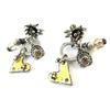 Les Trésors De Lily [E0576] - Designer Earrings 'Tour Du Monde' Beige