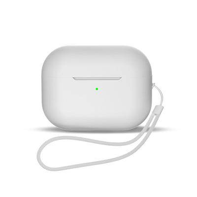 AirPods 1 2 Silikonhülle mit Armband und Lanyard, Weiß