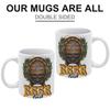 1pc 11oz Double-Sided Printed White Mug for Beer Lovers, Light and Fun Gift Choice
