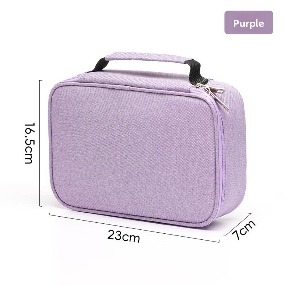 

Colored Lead Case Box Holder 72 Holes Pen Bag New Pencils Storage Bag School Office фиолетовый