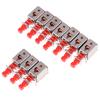 10Pcs Directly Key Switch A03 Ps-22F03 6Pins Self-Locking Power Switches Red
