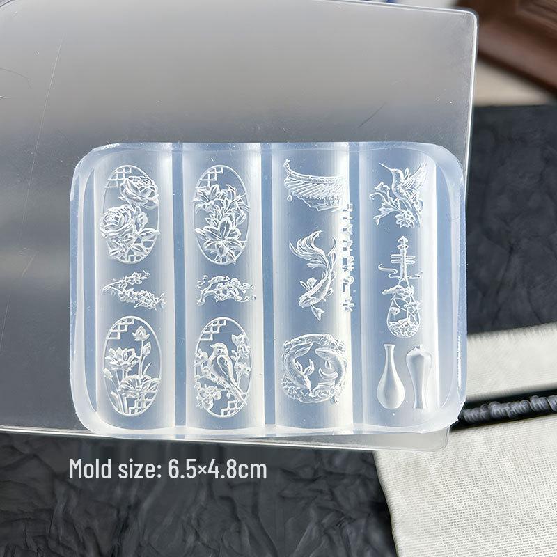 Cartoon Butterfly & Rabbit Nail Art Embossed Mold for DIY Gel Carving