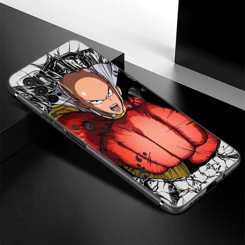 One-Punch Man Anime Phone Case For Xiaomi Redmi Note 7 8 8T 9 9S 10 10S 10T 11 11S 4G 11E 11T Pro 5G Soft TPU Black Cover