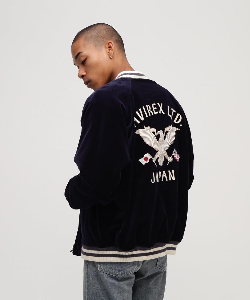 Avirex SOUVENIR COLLECTION FADED VELVETEEN SUKA Size XL JACKET, Men's, (120), Navy, 783-5252023