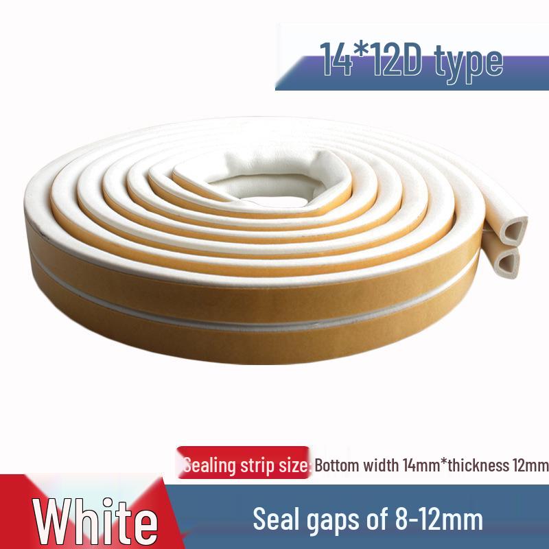 Self-Adhesive Weatherproof Door & Window Foam Seal Strip - 6m, Soundproof & Insulating