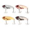 4 Stück 11g 55mm Metall VIB Angelköder Crankbaits Rote Augen Fischähnlicher Haken Tackle