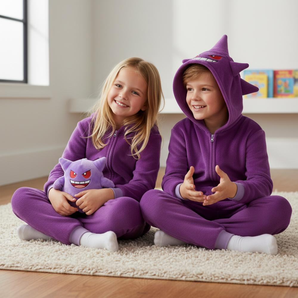 Onesie Kigurumi Pajamas Costume Pokemon Gengar Children' 105 - 115Cm