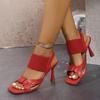 Fashion Women Sandals 2025 Spring Summer New Simple Sandals Comfortable High Heeled Sandals Elegant Versatile Platform Shoes for Women