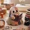 DIY Nähset für Anfänger Halloween Geist Patchwork-Set, Niedliches Puppenset mit vorgeschnittenen einzigartigen Zierstoffen, Herbstferien Basteln Handgemacht