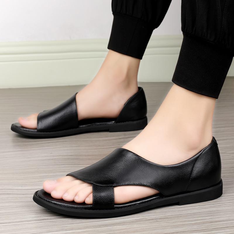 Men's Summer Genuine Leather Casual Beach Sandals