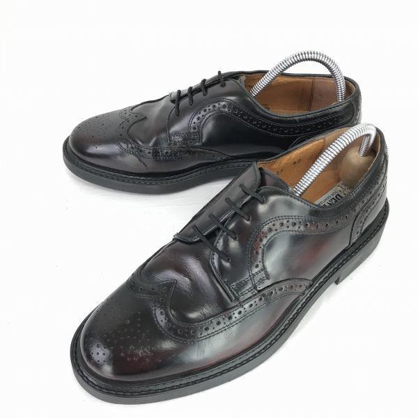 

Italy Vintage BENTLEY Leather Wingtip Dress Shoes 42/26.5 Dark Brown