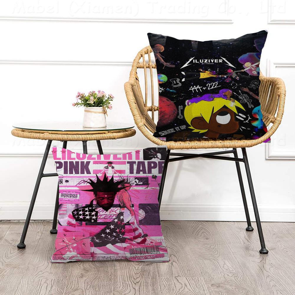 Popular Hip Hop Rap L-Lil U-Uzi V-Vert Pillowcase Toon Gift Cushion Cover Bedroom Home Sofa Chair Seat Decor Pillow Case
