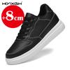 Genuine Leather Men's 6/8cm Height Increasing Sneakers Fashion Casual Shoes Mens Outdoor Running Sneakers Size 36-46 Designer