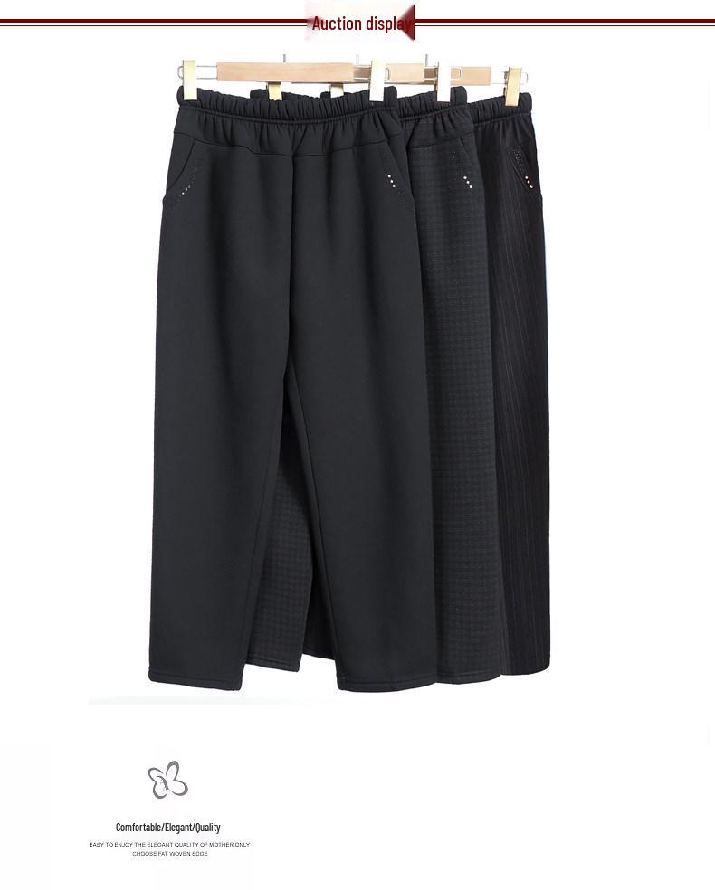 Women's Fleece-Lined Lamb Wool Pants for Petite and Plus Sizes - Loose, Thick, and Ideal for Outdoor Wear