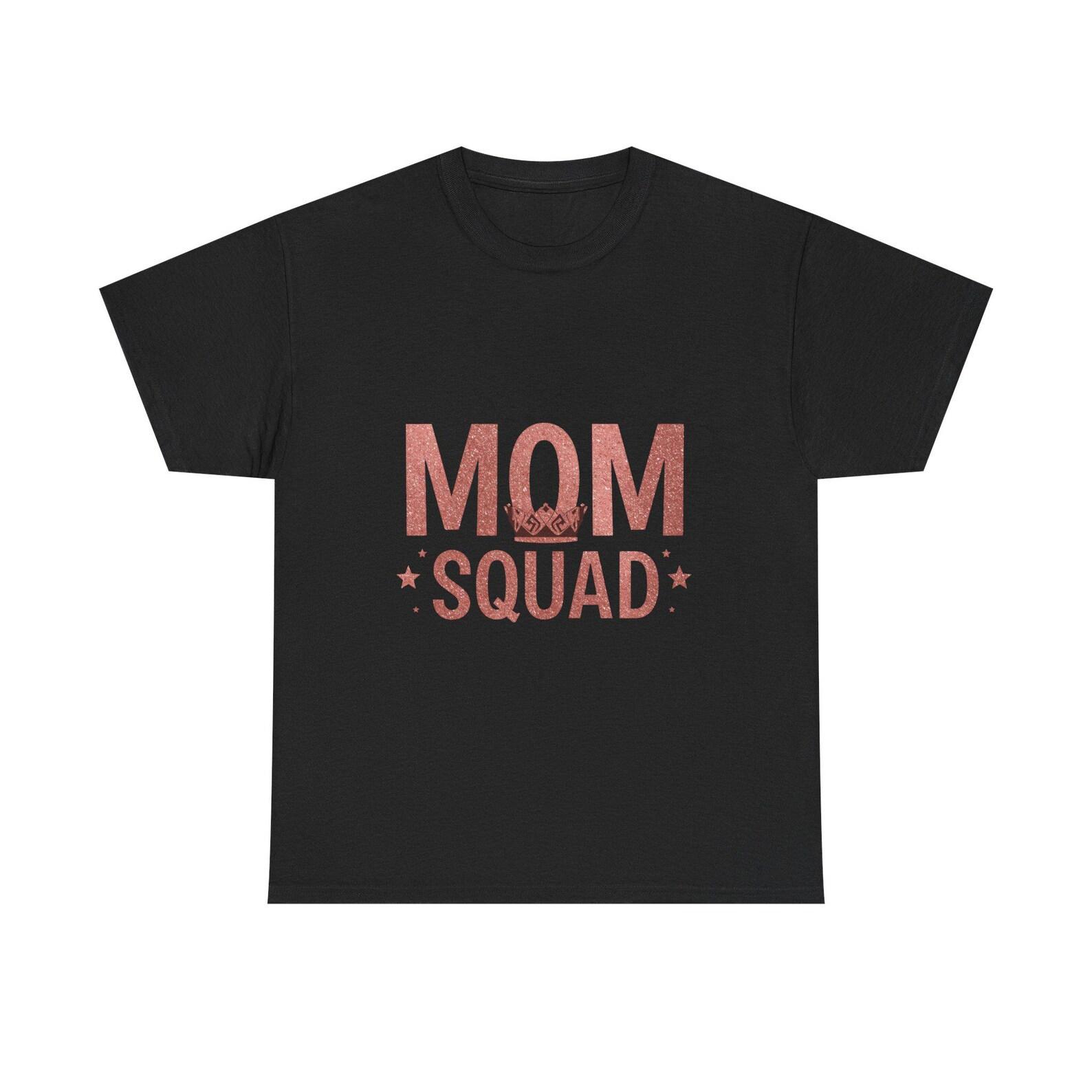 Mom Squad T-Shirt | Vintage Crown Graphic Tee, Family Team Shirt S