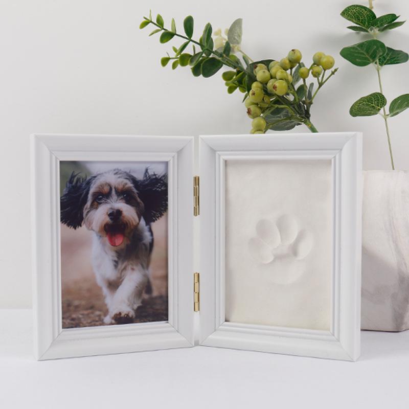Porta-Retrato de Patinha de Pet Ornamento DIY com Argila