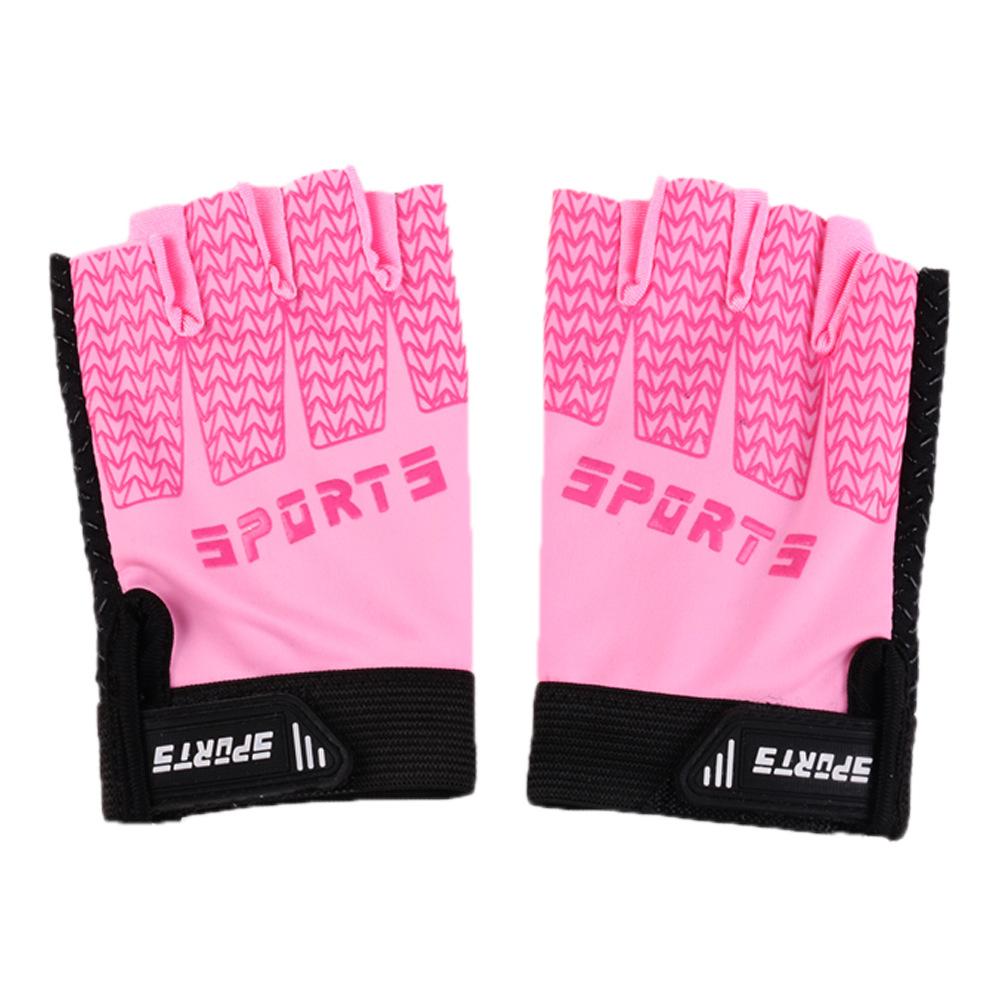 Children's Half finger Gloves Outdoor Riding Roller Skating Gloves for Spring and Summer Boys and Girls Bicycles Non Slip Multi Color Gloves
