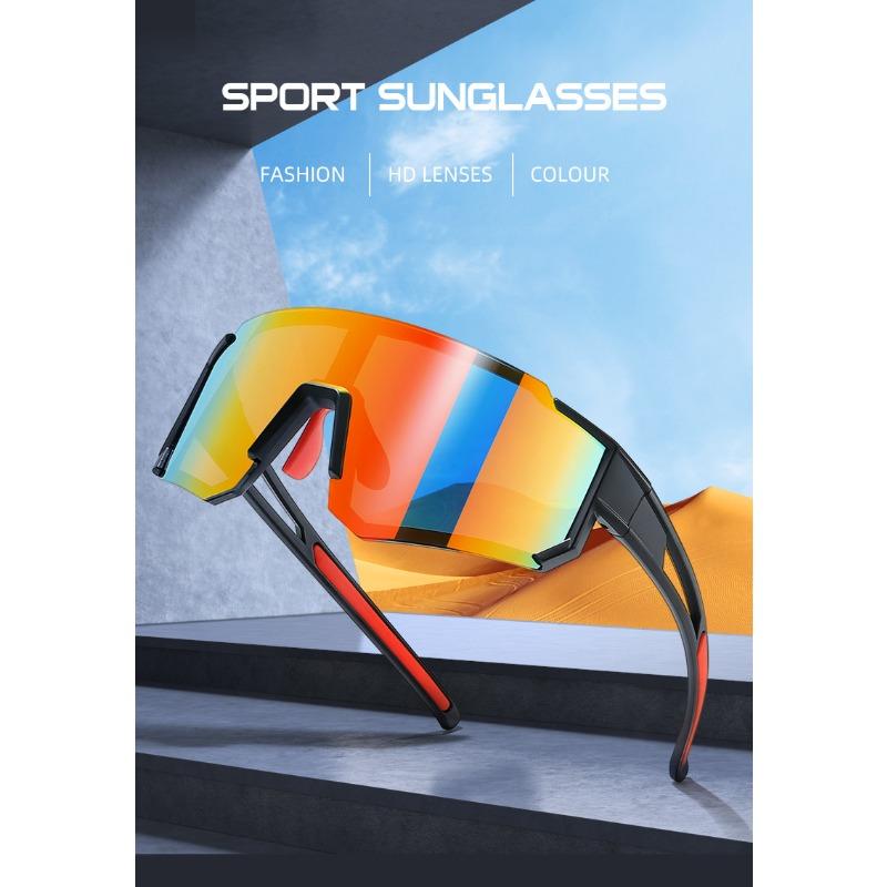 New outdoor cycling glasses, one-piece bicycle windshield sunglasses, European and American sports sunglasses