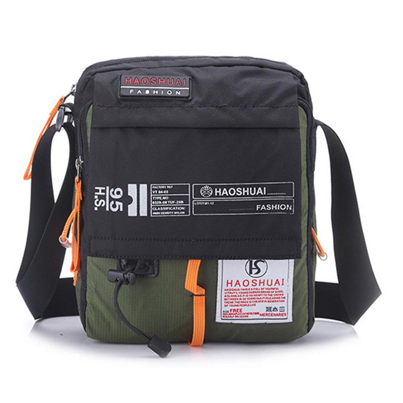 

Нейлоновая сумка-мессенджер через плечо, многофункциональная модная повседневная походная дорожная сумка, школьная сумка зелёный