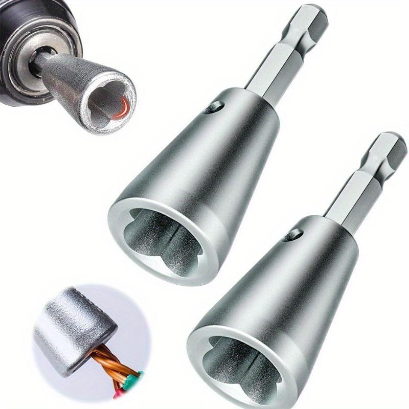 

5pcs Wire Twister Tool for Drill Wire Nut Twister for Drill Profession Electricians Tool 6MM Hex Shank Cable Wire Twisting Tool 5Pcs серебряный