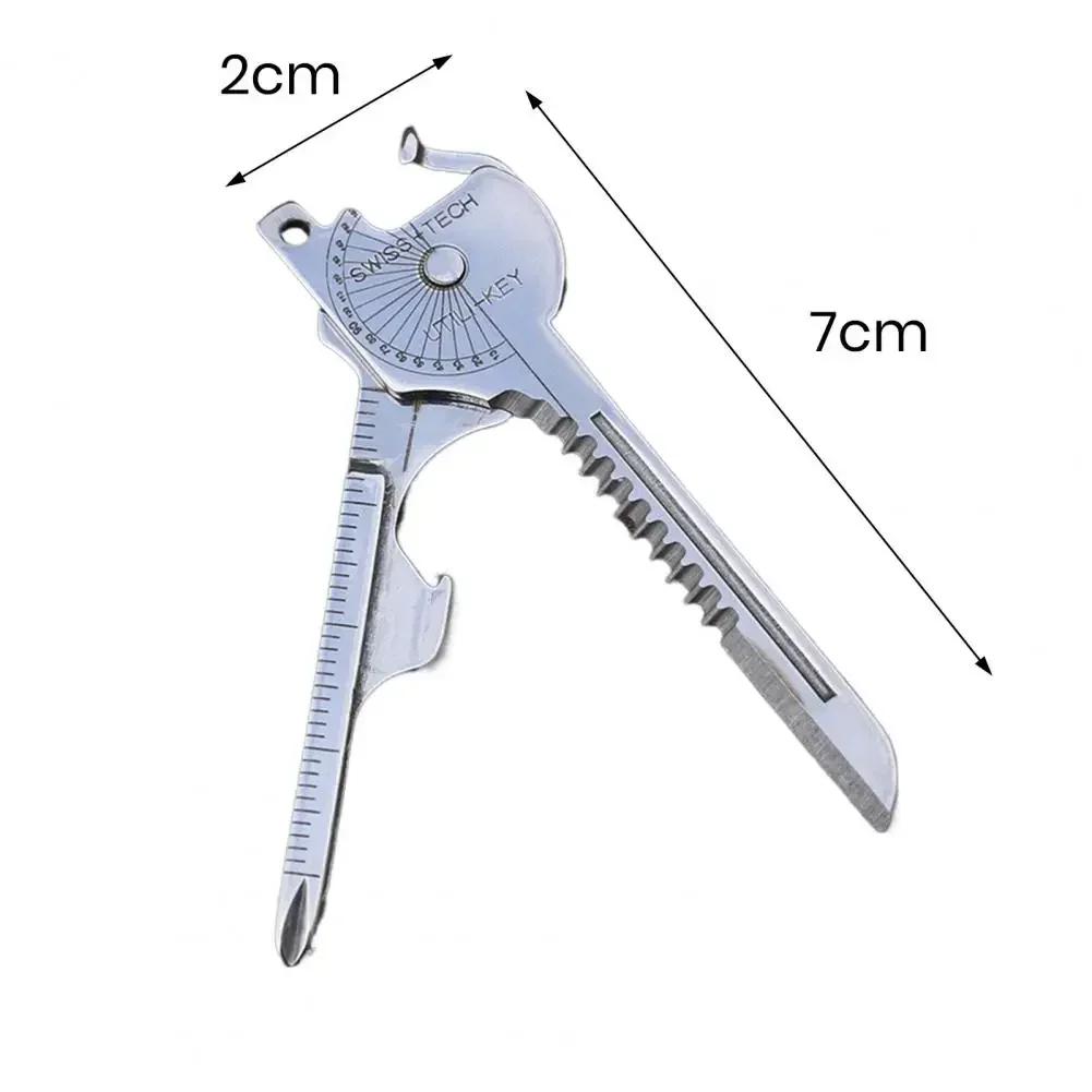 Keychain Multi-tool Compact Multifunctional Keychain Gadget Portable Tool with Screwdriver Bottle Opener Outdoor Emergency Tool
