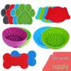 Silicone Pet Slow Feeder Lick Mat - Dog Head & Paw Design Food Divider