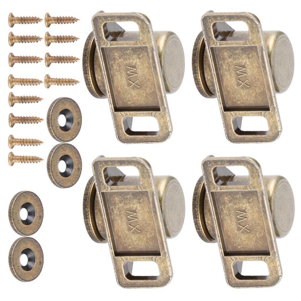 4 Stück Vintage Zinklegierung Magnetische Türfeststeller Beschläge Schrank Schrankzubehör Grün