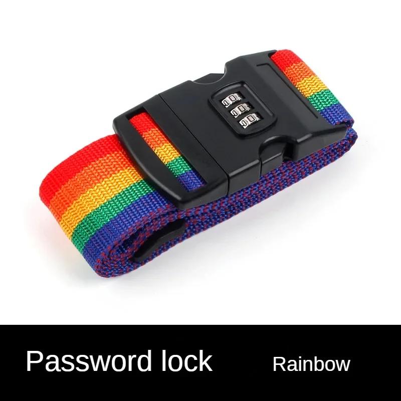 Tyverisikring Reisestropp for Bagasje Justerbar Passordlås Pakkebelte Bagasjesikker Lås Bagasjebånd Kofferttilbehør