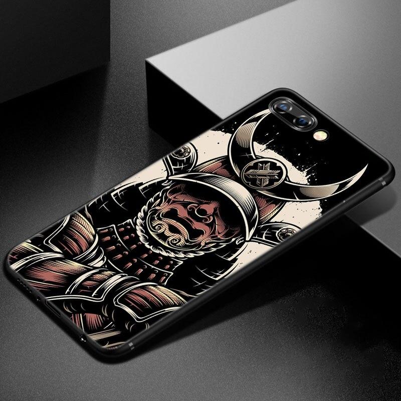 Japońska sztuka samurajska etui na telefon dla Huawei Honor 7A 8A 9X 20 Pro 8 10X Lite 7S 8C 8S 8X 9A 9C 10i 20i 30i 20E 20S czarne etui