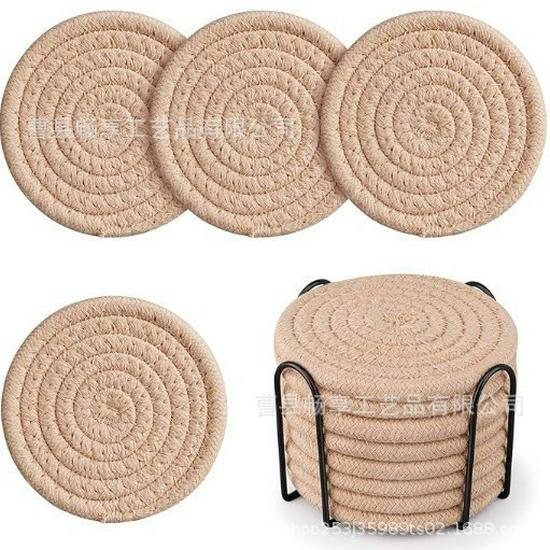 Nordic Cotton Rope Woven Placemat: Round Heat-Resistant Insulation Pad for Kitchen or Dining Table