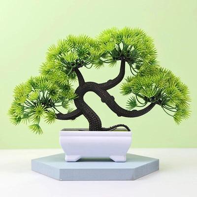 Plantas artificiales de plástico, bonsái, árbol pequeño, maceta, flor en maceta, jardín, arreglo de plantas falsas, adornos, decoración del hogar, habitación, nuevo