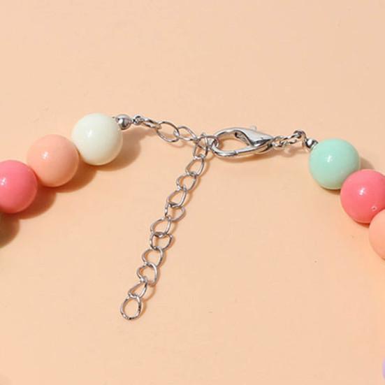 Pet Collar Candy Colors Decor Accessory Multi-color Fashion Dogs Faux Pearls Necklace Loop