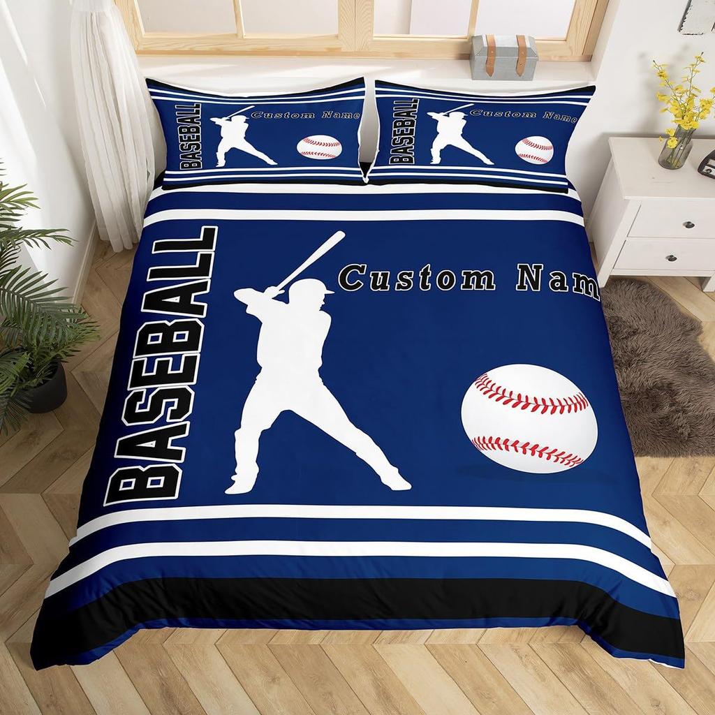 Eishockey Hockey Bettwäscheset Sportbett Bettdecken-Set Kinder Wintersportspiele Dreiteiliges Set