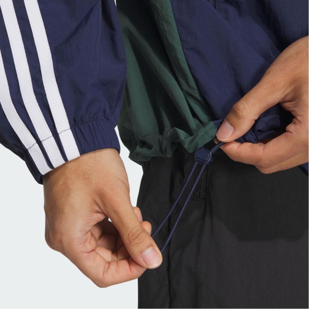 Adidas Originály Adicolor Větrovka Retro Color Block Sportovní Bunda s Kapucí Pánské Bundy Bílá Zelená JM7261