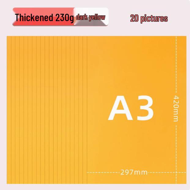 Yuanhao A3 Thick Colored Cardstock, 230g for Kindergarten & Elementary School Crafts