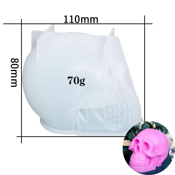 3D Skull Candle Silicone Mold DIY Halloween Decorative Candle Handmade Soap Plaster Epoxy Craft Casting Tools for Home Gifts