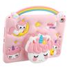 For iPad 9.7-inch (2018)/(2017) Case Handle Unicorn Retractable Kickstand Silicone Tablet Cover with Shoulder Strap