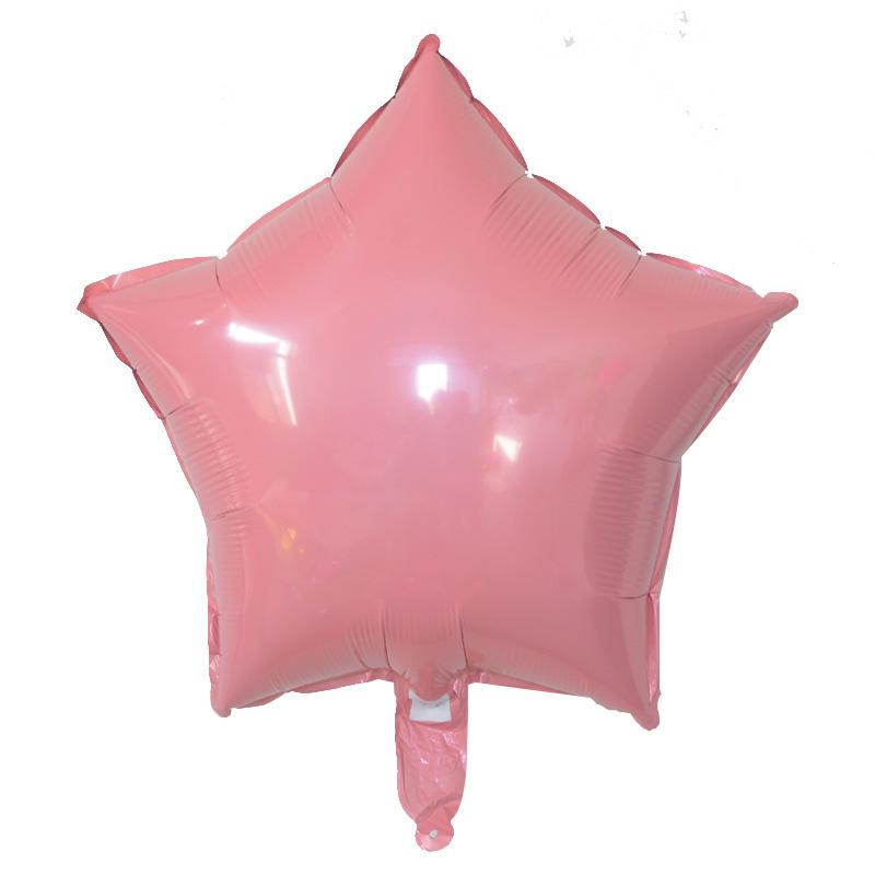 18-Inch Light Version Of Pentagram Aluminum Film Balloon Solid Color Star Balloon Aluminum Foil Birthday Party Decoration Arrangement