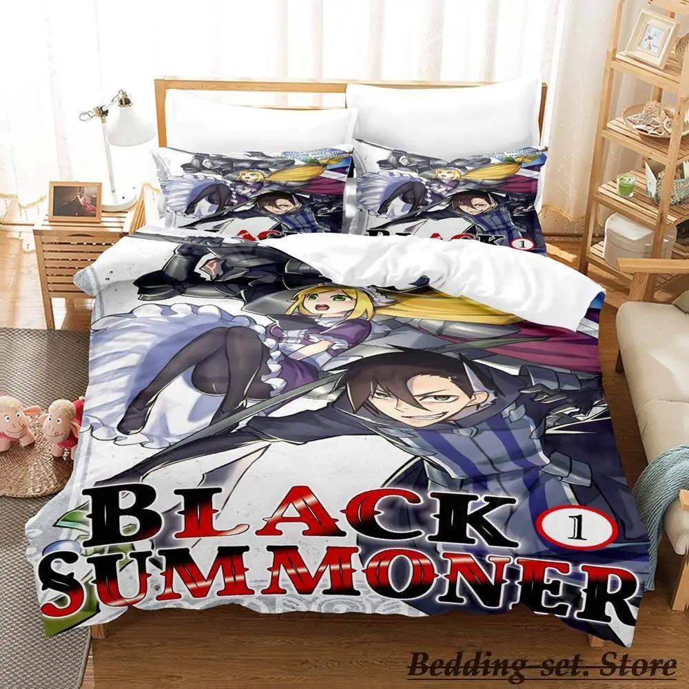 Black Summoner Anime Bedding Set Single Twin Full Queen King Size Duvet Cover Sets for Adult Kid Bedroom